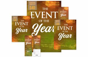 Orange Geometric Event Kit