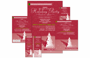 Paper Christmas Tree Red Event Kit