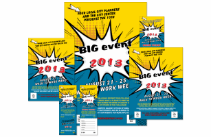 Retro Comic Book Event Kit