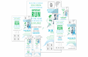 Run For A Cause Blue and Green Event Kit