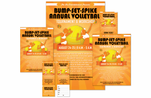 Volleyball Sun Rays Event Kit