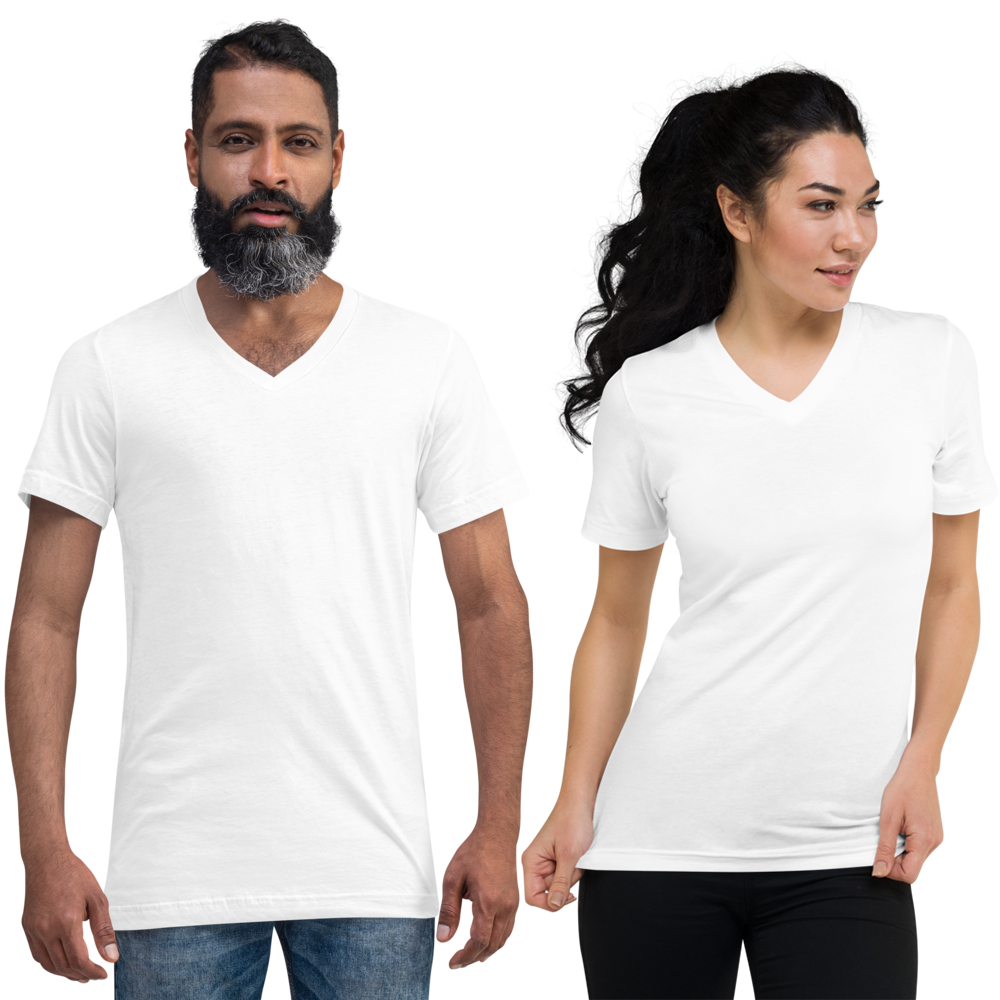 Unisex Short Sleeve V-Neck Jersey Tee