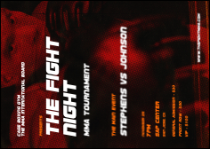 MMA The Fight Night Club Flyer