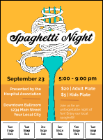Retro Spaghetti Logo Flyer