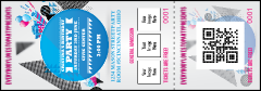 Birthday Geometric QR Event Ticket