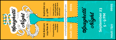 Retro Spaghetti Event Ticket