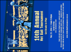 Net Ball Blue Invitation