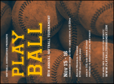 Softball Brown Invitation