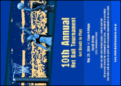 Net Ball Blue Postcard