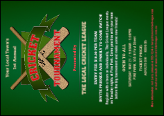 Cricket Tournament Postcard