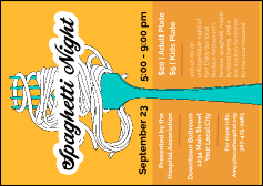 Retro Spaghetti Postcard