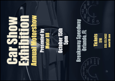 Car Show Speed Dial Postcard