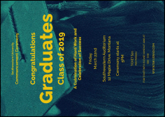 Graduation - Blue and Yellow Postcard