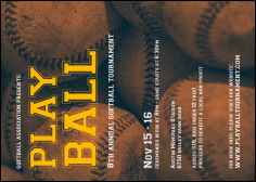Softball Brown Postcard