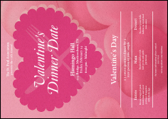 Valentine's Dinner Date  Postcard