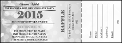 Silver Glitter Raffle Ticket