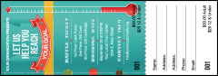 Fundraising Thermometer Raffle Ticket 0007