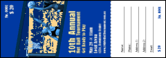 Net Ball Blue Raffle Ticket