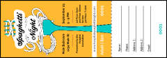 Retro Spaghetti Raffle Ticket