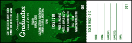 Graduation - Green Raffle Ticket