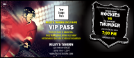 Hockey Badge Red VIP Pass