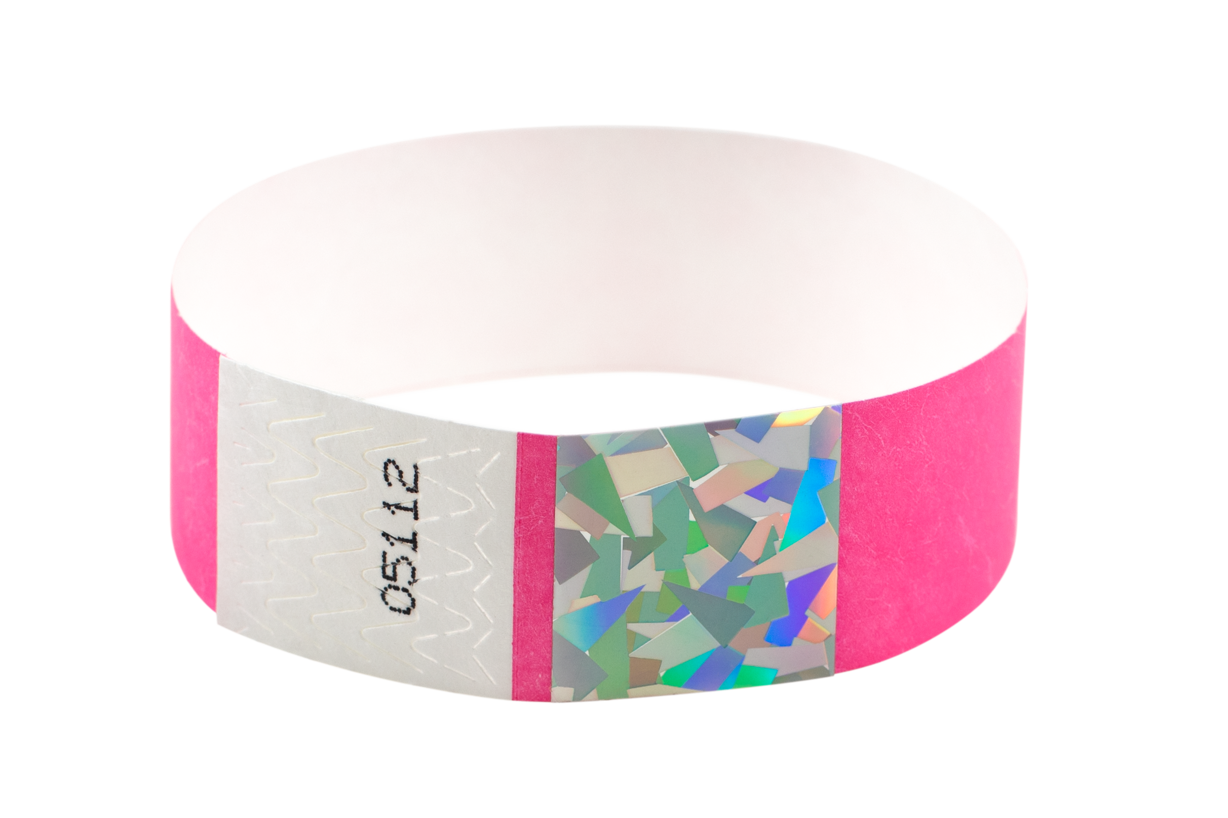 Pink Hologram Tyvek Wristband
