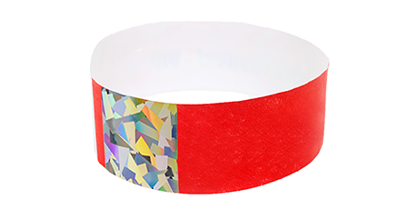 Red Hologram Tyvek Wristband