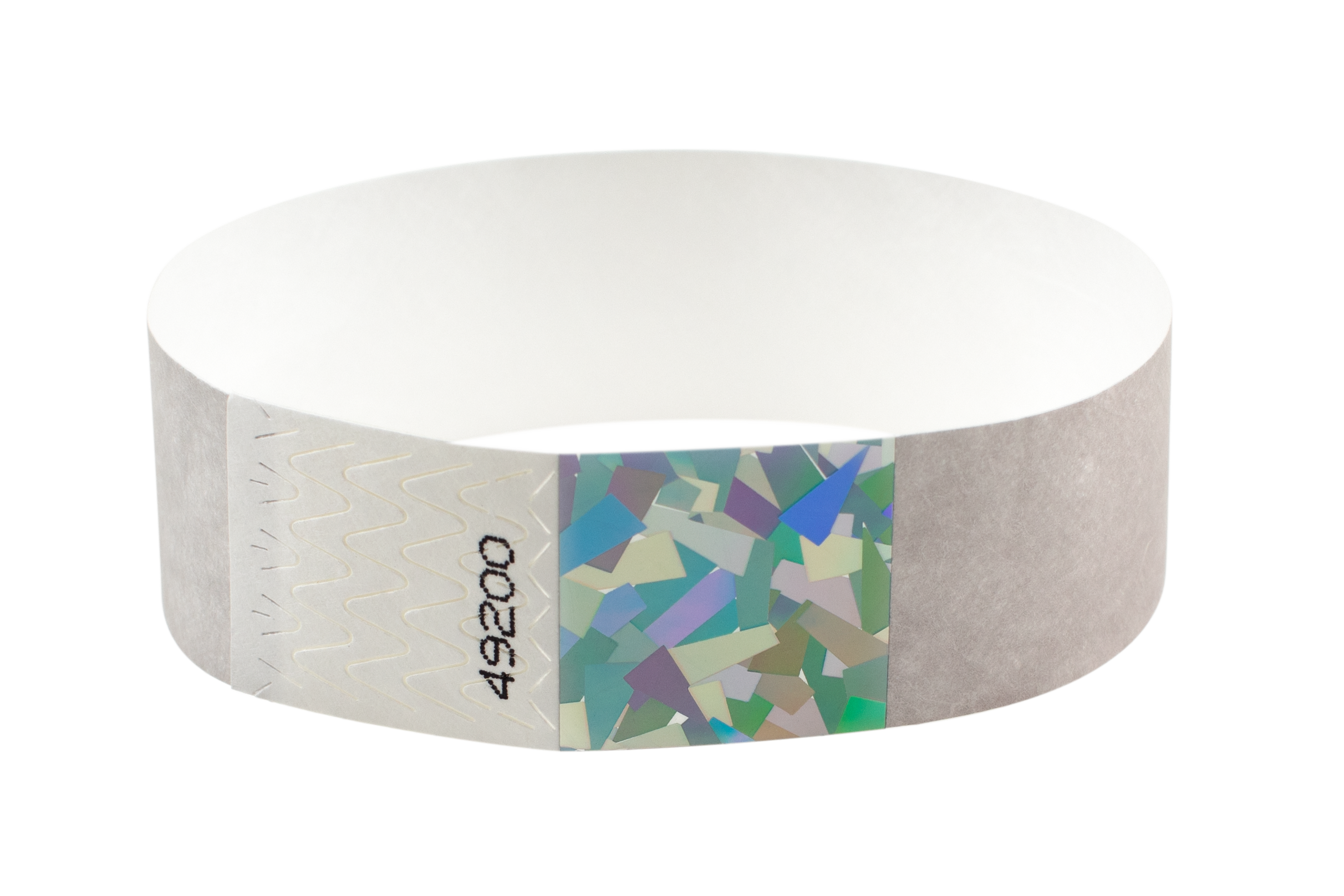 Silver Hologram Tyvek Wristband
