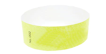 Yellow Standard Tyvek Wristband