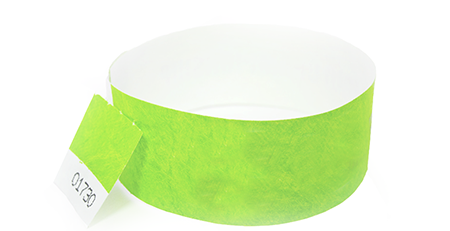 Green Stub Tyvek Wristband