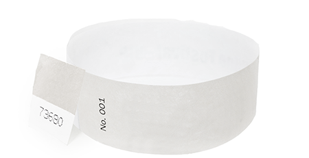 Silver Stub Tyvek Wristband